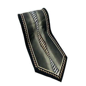 Dimoggio 100% Silk Hand Made Gray Black Trim Paisley Necktie 57x4